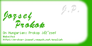 jozsef prokop business card